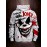 Men'S Joker 3D Print Hoodie - Casual Sporty Fitness & Outdoor Sweatshirt with Drawstring Pockets, Stretch Knit Fabric, Regular Fit for Spring, Fall, Winter Streetwear
