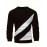 [Casual Geometric Stripe] Men's Casual Geometric Stripe Sweatshirt | Black & White Crew Neck Pullover | Comfortable Knit Fabric | Long Sleeve Hoodie