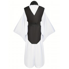 Anime Choso Character Costume Set - Black & White Long Sleeve Top with Belt, Vest, and Pants - Perfect for Parties, Cosplay, and Themed Events, Themed Event Attire|Sleek Formal Attire|Stretchy Fabric