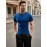5pcs Men'S Short Sleeve Ribbed Knit T-Shirts - Breathable & Comfortable, Casual Solid Color Crew Neck Tees for Spring/Summer, Lightweight Polyester Blend, Perfect for Casual Attire, Spring Summer Apparel | Casual Style | Comfortable Fit